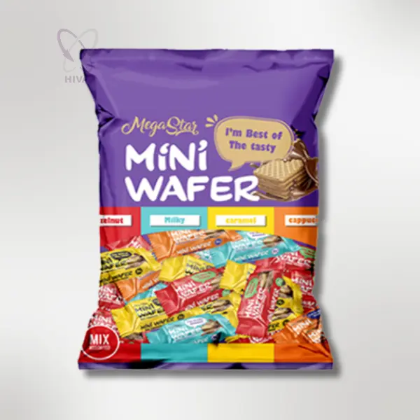 ویفر شکلاتی مغزدار مگا استار 500گرمی